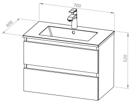 Omarica STELLA 70 z umivalnikom