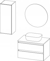 Stella TOP / composizione II / 80 + 35 cm