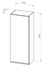 Stranska omarica LYRA 35x90, L/D