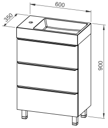 Omarica SLIM 60 z umivalnikom