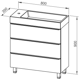 Omarica SLIM 80 z umivalnikom
