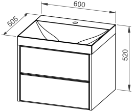 Omarica MYRA 60 z umivalnikom