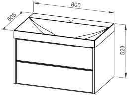 Omarica MYRA 80 z umivalnikom